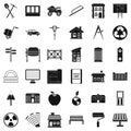 Construction icons set, simple style Royalty Free Stock Photo