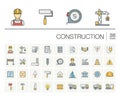 Construction, industrial color vector icons