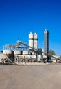 Construction industry concrete mixing batching plant and equipment Royalty Free Stock Photo