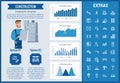 Construction infographic template and elements.