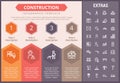 Construction infographic template and elements.
