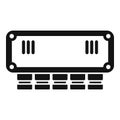 Construction junction box icon simple vector. Safety wall Royalty Free Stock Photo