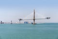 Construction of La Pepa Bridge in Cadiz Royalty Free Stock Photo