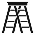 Construction ladder icon simple vector. Wooden step