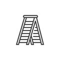 Construction ladder line icon