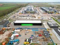 Construction of a large datacenter, Middenmeer, Holland Royalty Free Stock Photo