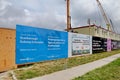 Construction of the launch shaft of the Scarborough subway extension at McCowan Road and Sheppard Avenue.