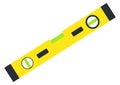 Construction level icon. Yellow building ruler tool