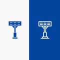 Construction, Light, Stadium Line and Glyph Solid icon Blue banner Line and Glyph Solid icon Blue banner Royalty Free Stock Photo