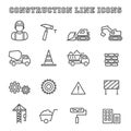 Construction line icons Royalty Free Stock Photo
