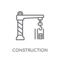 Construction linear icon. Modern outline Construction logo conce