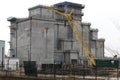 Construction of Liquid Radioactive Waste Treatment Plant at the Chernobyl nuclear power plant in Ukraine. February 2015