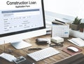 Construction Loan Application Form Concept