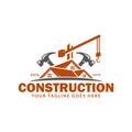 Construction logo template, suitable for construction company brand, vector format and easy to edit Royalty Free Stock Photo