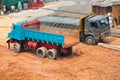 Construction lorry on site Royalty Free Stock Photo