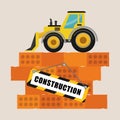 Construction machinary design. Royalty Free Stock Photo