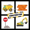 Construction machinary design. Royalty Free Stock Photo