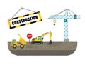 Construction machinary design. Royalty Free Stock Photo