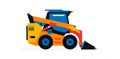 Construction machinery, compact excavator, loader, mini tractor. Commercial vehicles for work on the construction site