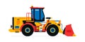 Construction machinery, front-end loader, tractor, excavator. Commercial vehicles for work on the construction site Royalty Free Stock Photo