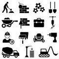 Construction and machinery icons Royalty Free Stock Photo