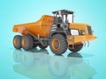 Construction machinery orange quarry truck for transporting ston