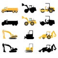 Construction machines vector