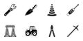 Construction And Maintenance Tools In Hand Drawn Style Set. Building, Repair, And Engineering Equipment Doodle Sketch Royalty Free Stock Photo