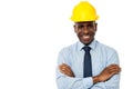 Construction manager with arms folded Royalty Free Stock Photo