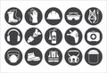 Construction manufacturing and engineering health and safety icon set Royalty Free Stock Photo