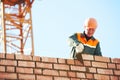 Construction mason worker bricklayer