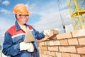 Construction mason worker bricklayer