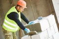 Construction mason worker bricklayer Royalty Free Stock Photo