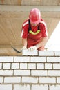 Construction mason worker bricklayer Royalty Free Stock Photo