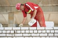 Construction mason worker bricklayer