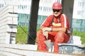 Construction mason worker bricklayer Royalty Free Stock Photo