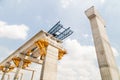 Construction of a mass rail transit line in progress Royalty Free Stock Photo