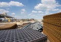 Construction material at building site Royalty Free Stock Photo