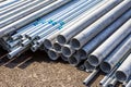 Construction material steel tube Royalty Free Stock Photo