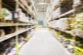 Construction material warehouse aisle Royalty Free Stock Photo