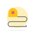 Construction, Measuring, Scale, Tape Abstract Circle Background Flat color Icon Royalty Free Stock Photo