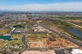 Aerial view looking east to west of Construction in Mesa, Arizona Royalty Free Stock Photo