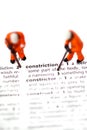 Construction model workers dictionary A Royalty Free Stock Photo