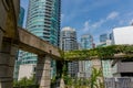 Construction of the modern condo buildings with huge windows and balconies in Toronto Royalty Free Stock Photo