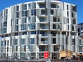 Construction, Modern Oval Multi Level Apartment Building