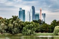 Modern skyscrapers business centre in Moscow, Russia. Royalty Free Stock Photo