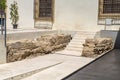 Modern staircase in Roman archaeological remains, Cordoba, Spain Royalty Free Stock Photo