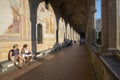 Tourist at Santa chiara monastery, Naples,Campania, Italy Royalty Free Stock Photo