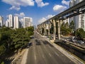 Construction of the monorail system, avenida Jornalista Roberto Marinho, SÃÂ£o Paulo