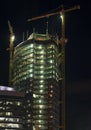 Construction of Moscow business center, night scene 2